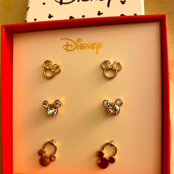 Disney Minnie Mouse Gold Earrings - Picture 1 of 3